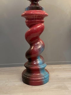 Massier large Art Nouveau Enameled Ceramic Jardinière Vallauris, End 19th