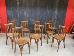 9 sillas al estilo Thonet, de alrededor de 1930