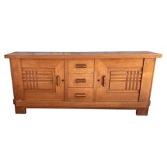 Charles Dudouyt (attibuted) Art Deco Sideboard in Oak, circa 1930-1940