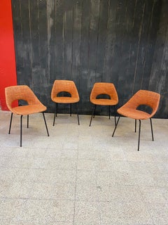 4 Vintage Chairs from the Reconstruction Period circa 1950