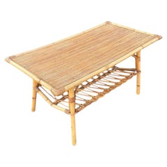 Bamboo table, circa 1950-1960.
