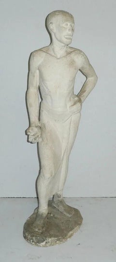 Louis Burton, Plaster Sculpture Signed and Dated 44, Accidents and Losses