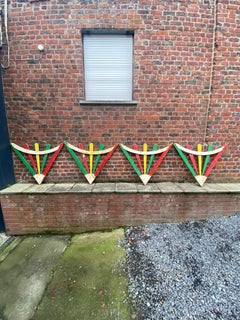 5 Old Traveling Circus Barriers, circa 1950