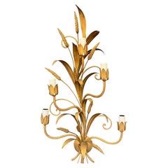 Gilded metal sconce, 'Style Baguès', circa 1950.