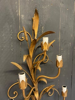 Gilded metal sconce, 'Style Baguès', circa 1950.