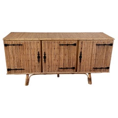 Adrien Audoux And Frida Minet Bamboo Sideboard, Circa 1960/1970