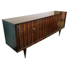 Enfilade en imitation macassar du milieu du siècle, France, années 1960