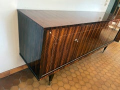 Enfilade en imitation macassar du milieu du siècle, France, années 1960