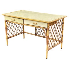 Adrien Audoux And Frida Minet Bamboo Desk, Circa 1960/1970