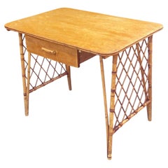 Adrien Audoux And Frida Minet (attribued) Bamboo Desk, Circa 1960/1970