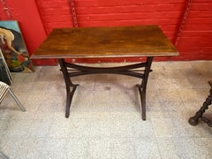 Thonet style Art Nouveau oak bistro table, circa 1900.