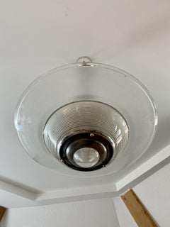 Vintage French Industrial Ceiling Light from Holophane, circa 1940/1950