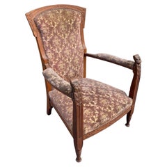 Art Nouveau armchair in oak circa 1900.