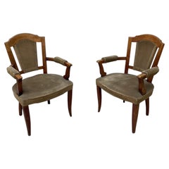 Baptistin Spade, Two Art Deco Armchairs, circa 1930 / 1940