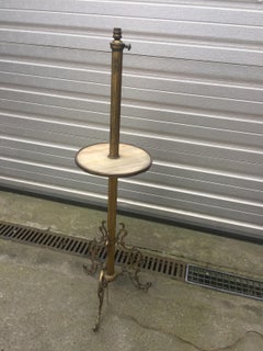 Napoleon III Floor Lamp, in Bronze, Brass and Marble, Variable Height