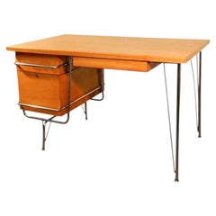 Scrivania e sedia Heywood Wakefield Trimline, design di Kem Weber