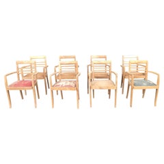 8 Art Deco armchairs, circa 1930-1940.