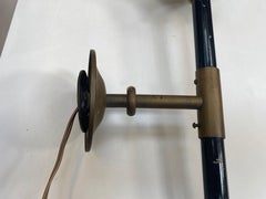 Large wall lamp in lacquered metal, bronze and glass, circa 1950 with its bronze