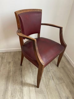 1940s French Art Deco armchair in the style of André Arbus.
