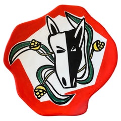 Roland Brice (1911-1989) large ceramic dish, Biot, 1950