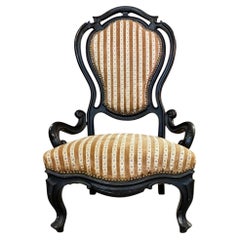 Silla original Napoleón III ebonizada, Francia, años 1850.