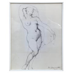Marcel Delmotte, dessin signé et daté 1981.
