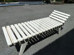 2 chaises longues Art déco en bois, dans le style de Robert Mallet-Stevens
