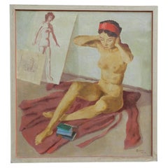 Bräuner, óleo sobre lienzo, firmado y fechado en 53.