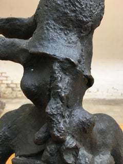 Yves Rhayé, „La Médisance“, Bronzeskulptur, um 1960–1970