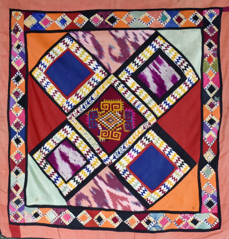 Turkmen Patchwork, Applique Panel For Sale at 1stDibs