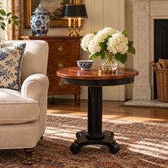 Early 20th Century American Empire Mahogany Pedestal Side Table