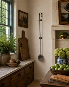 Monumental Hand-Forged Iron Commercial Ladle, Early 20th Century
