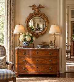 American Federal Giltwood Eagle Bullseye Convex Mirror