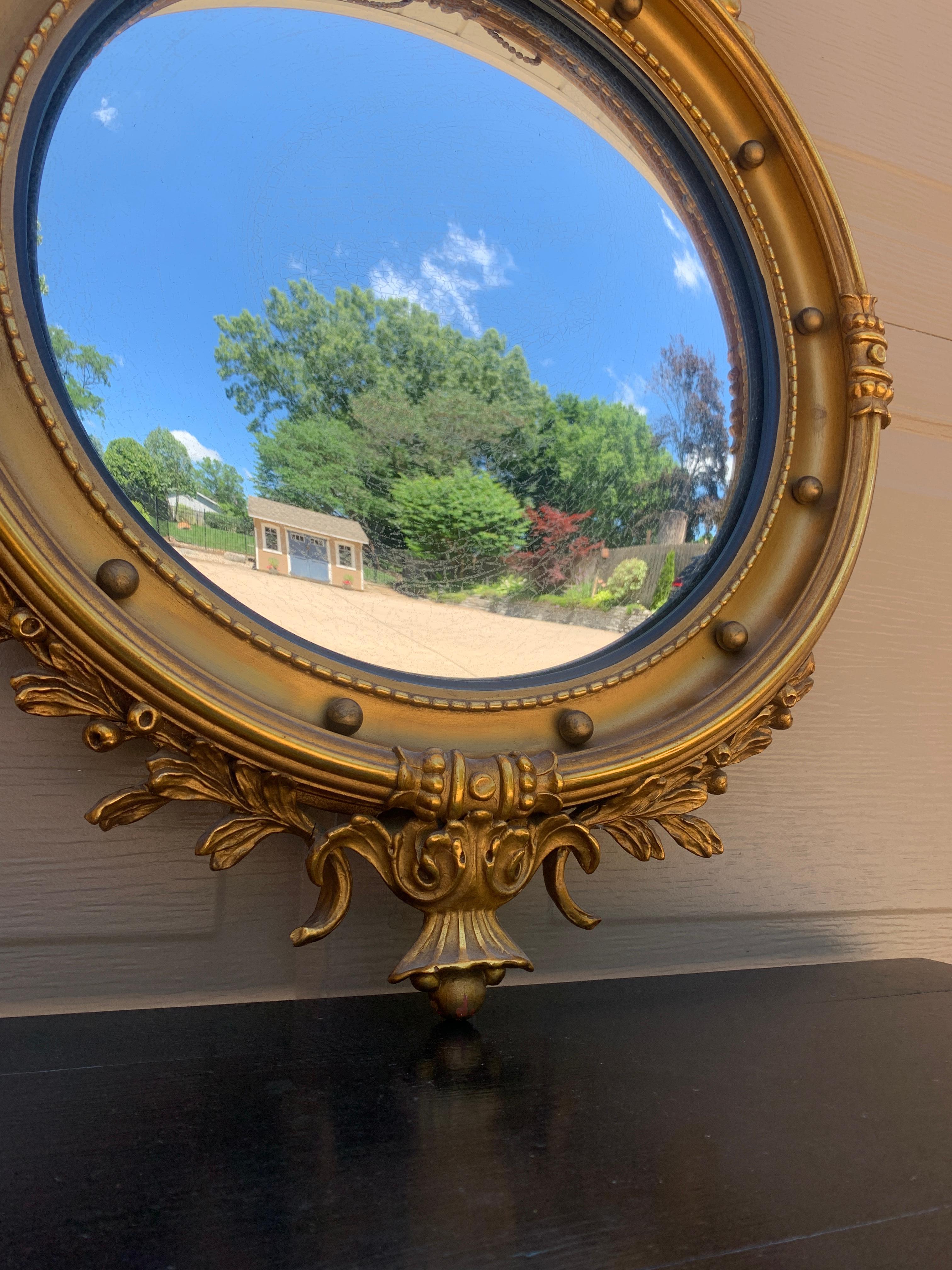 American Federal Gilt Eagle Bullseye Convex Mirror For Sale 5