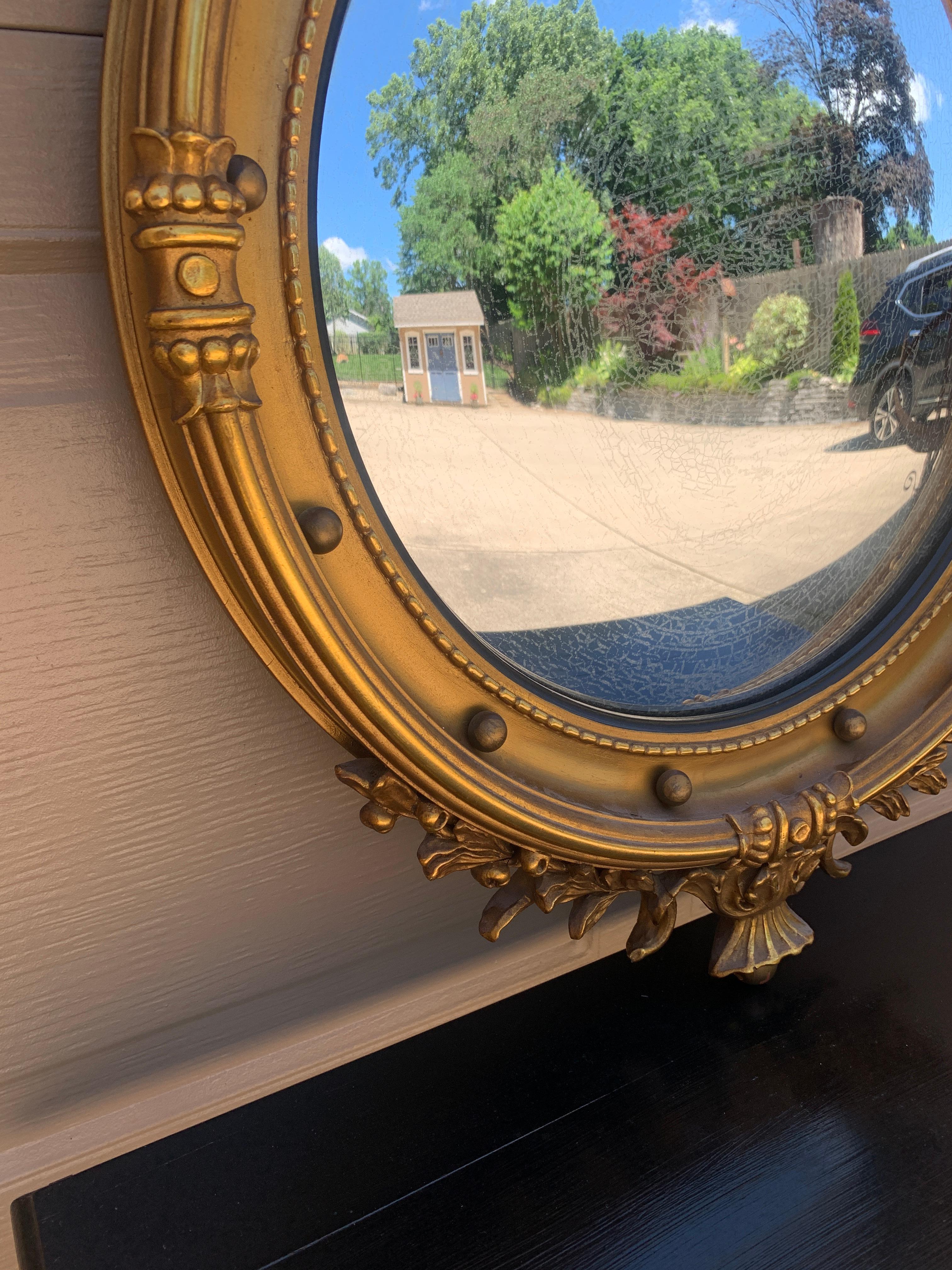 American Federal Gilt Eagle Bullseye Convex Mirror For Sale 6