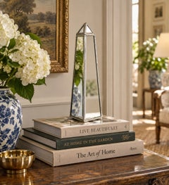 Contemporary Neoclassical Mirrored Obelisk
