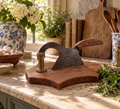 Antique French Country, tagliere per erbe o formaggio in legno e ferro