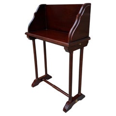 Federal Style Mahogany Library Book Stand with Pull-Out Trays