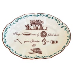 Mottahedeh Portugal Porcelain Garden Rebus Catchall Dish