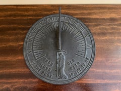 Vintage English Country Iron Garden Sundial "Grow Old Along With Me"