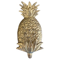 Vintage Cast Brass Pineapple Door Knocker, Late 20th Century