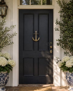 Mid-20th Century Nautical Cast Brass Anchor Door Knocker