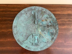 Vintage English Country Iron Garden Sundial "I count none but sunny hours"
