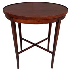 1930s Regency-Style Mahogany Oval Side Table