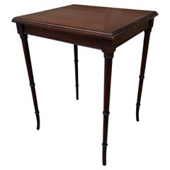 Mid-20th Century Mahogany Faux Bamboo Regency Drinks Table