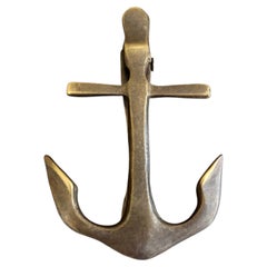 Late-20th Century Nautical Cast Brass Anchor Door Knocker