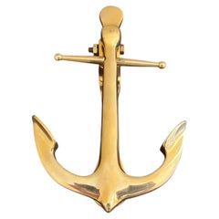 Late-20th Century Nautical Cast Brass Anchor Door Knocker