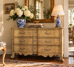 Baker Furniture French Provincial Louis XV Painted Commode