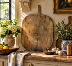 Late 19th Century French Primitive Wooden Bread Board