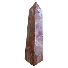 Neoclassical Solid Marble Obelisk, Red & Brown, Grand Tour Style